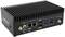 Un mini-PC noir avec plusieurs ports USB, ports LAN et autres interfaces à l'avant. Des ailettes augmentent le refroidissement. Le nom de la marque est visible à gauche.