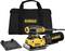 Meuleuse DeWALT avec sacoche de transport et accessoires, adaptée aux projets de bricolage et aux travaux professionnels.