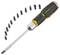 Tournevis multifonction avec douze embouts interchangeables et une poignée ergonomique. Marque 'Stanley Fatmax'.