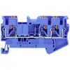 TRU COMPONENTS TC-JPT2.5-TW Blue Borne de passage 5.2 mm connexion rapide Nombre de pôles: 3 0.2 mm² 2.5 mm² bleu 1 pc(s)