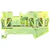TRU COMPONENTS TC-JPT4-TW-PE Borne de passage 6.2 mm connexion rapide 0.2 mm² 4 mm² vert, jaune 1 pc(s)