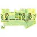 TRU COMPONENTS TC-JPT4-TW-PE Borne de passage 6.2 mm connexion rapide 0.2 mm² 4 mm² vert, jaune 1 pc(s)