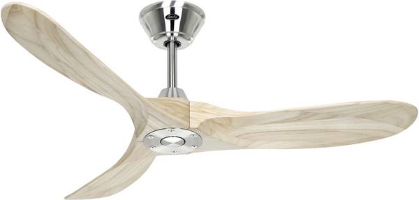 CasaFan ECO GENUINO 122 BN-NT Ventilateur de plafond  11.3 W (Ø x H) 1220 mm x 280 mm chrome avec télécommande, fonction hiver