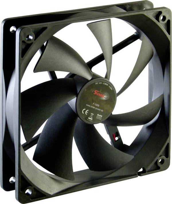 Inter-Tech Sinan F120-S Ventilateur pour PC noir (l x H x P) 120 x 120 x 25 mm