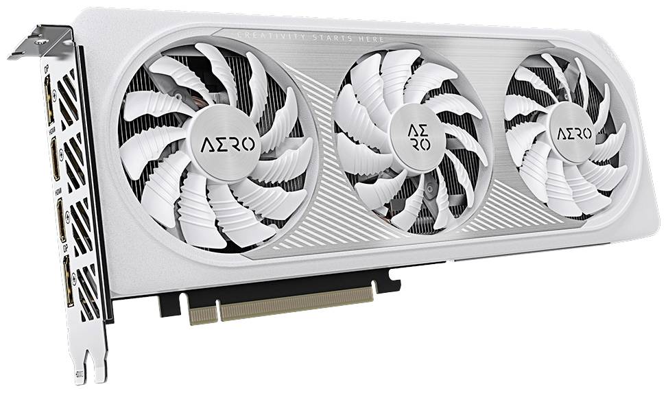 Gigabyte Carte graphique Nvidia GeForce RTX 4060 Aero 8 GB GDDR6-RAM PCIe x16 DisplayPort, HDMI™ overclockée-1