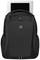 Un sac à dos noir avec une tablette dans un compartiment pour ordinateur portable. Le sac à dos porte un logo avec une croix et le chiffre '1893'.