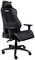 Une chaise de gaming noire avec accoudoirs réglables en hauteur et dossier rembourré, adaptée pour un confort optimal lors de longues sessions assises.