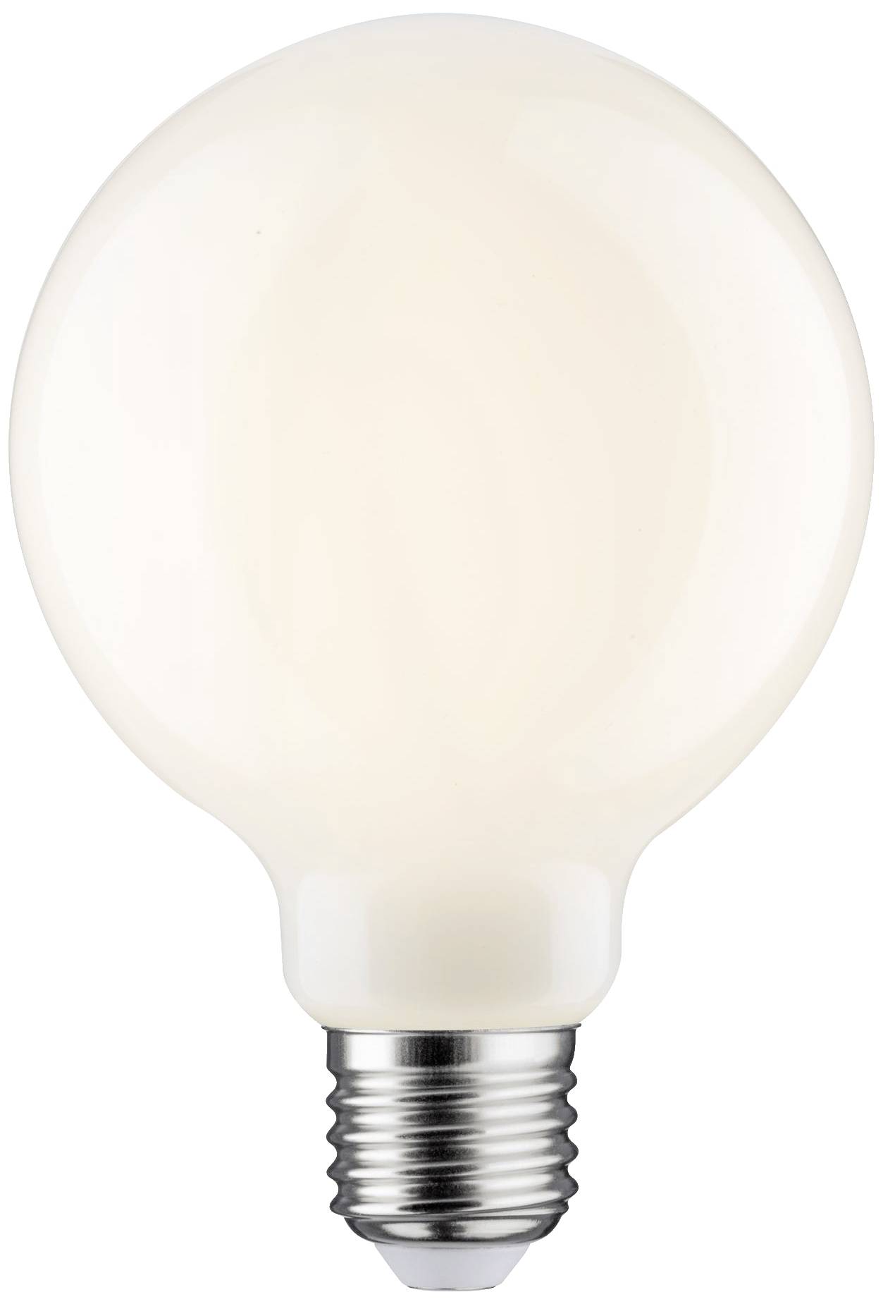 Ampoule à culot E27, verre laiteux.
