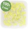 Quadrios Assortiment de LEDs jaune rond 3 mm 600 mcd 30 ° 20 mA 2.0 V Box