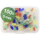 Quadrios Assortiment de LEDs multicolore rond 5 mm 20000 mcd 35 ° 20 mA, 30 mA 2 V, 3 V