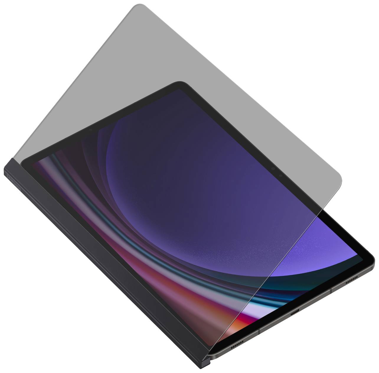 Image d'une tablette avec un écran amovible et un design moderne et élégant. L'écran affiche une représentation colorée.