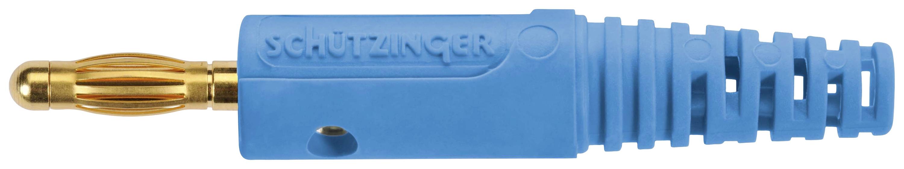 Schützinger Fiche à ressort mâle Ø de la broche: 4 mm bleu 1 pc(s) Piece