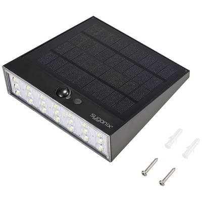 Lampadaire extérieur solaire avec détecteur de mouvement et lampes LED. Matériel de montage inclus.