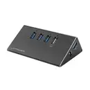 LC Power LC-HUB-2B-4 Hub USB 3 ports USB-A USB 3.0 5 GBit/s noir LC-HUB-ALU-2B-4
