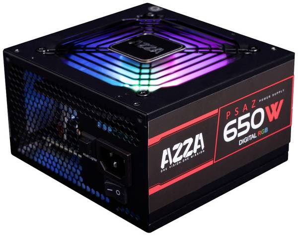 Azza PSAZ-650W(ARGB), 650 W, 200 - 240 V, 47 - 53 Hz, 100 W, 576 W, 100 W
