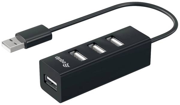 Equip 128955 Hub USB 4 ports USB-A USB 2.0 480 MBit/s  noir 128955