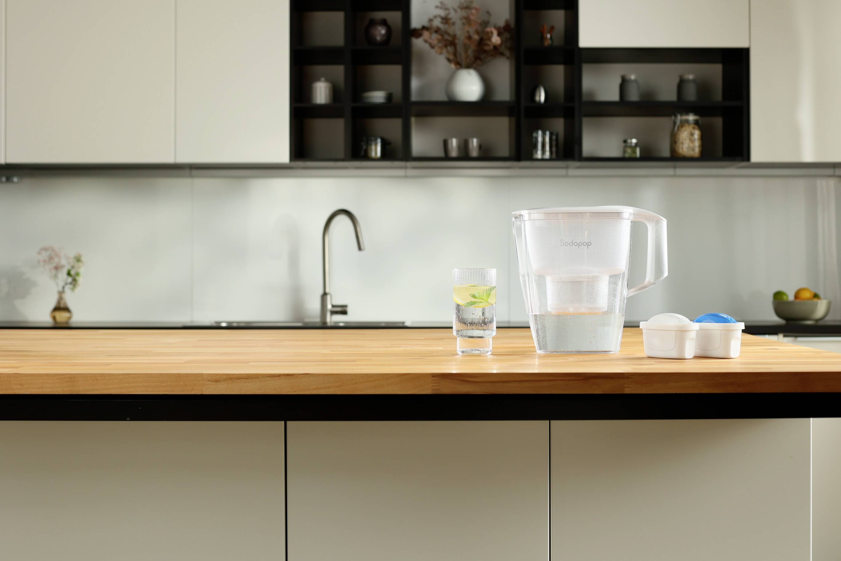 Sodapop 10029101 Carafe filtrante 3 l blanc, transparent-1