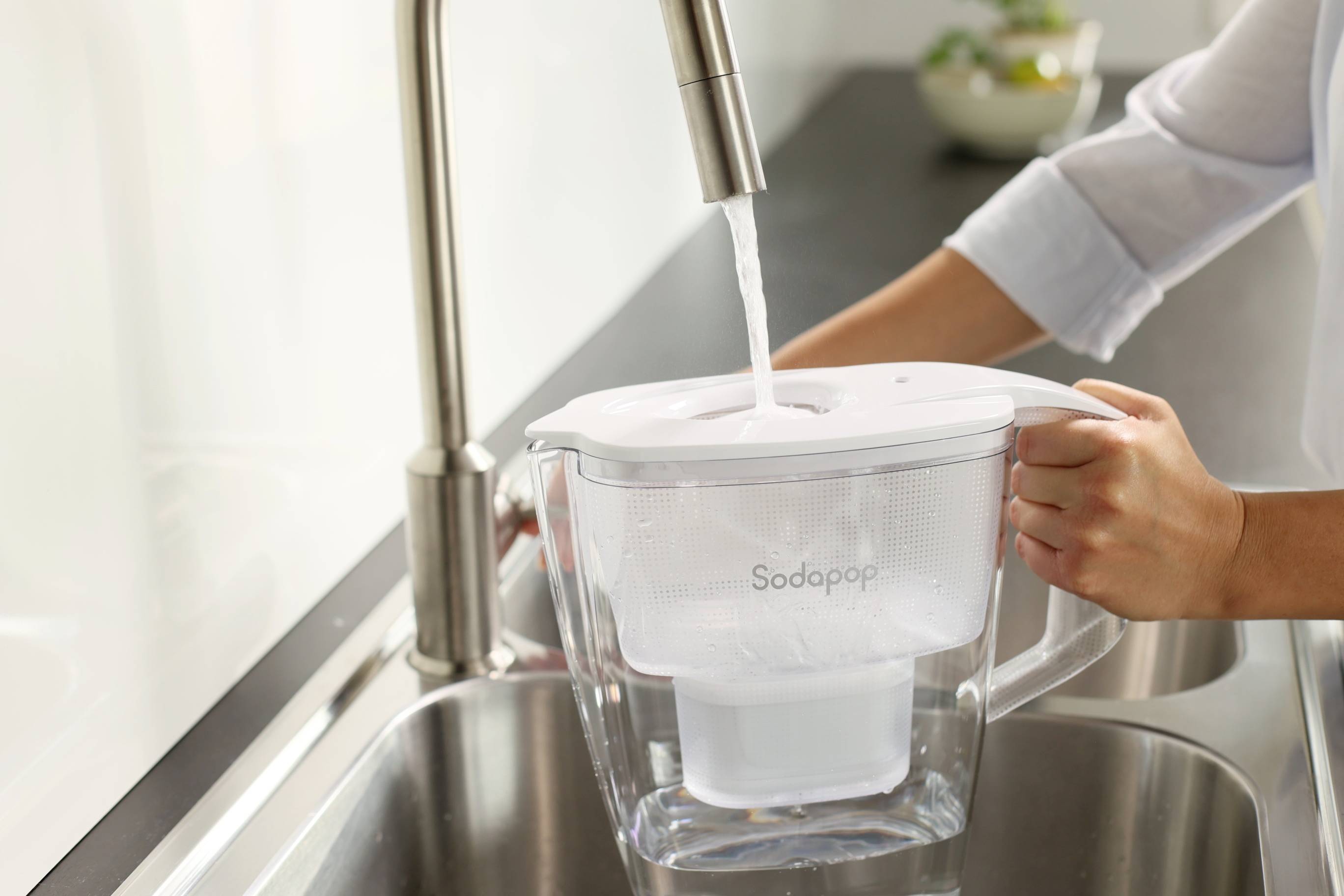 Sodapop 10029101 Carafe filtrante 3 l blanc, transparent-6