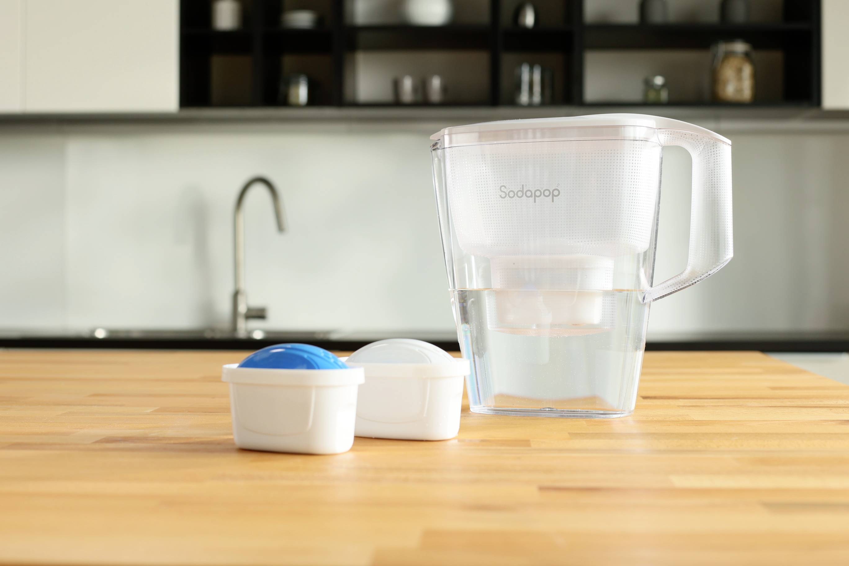 Sodapop 10029101 Carafe filtrante 3 l blanc, transparent-7