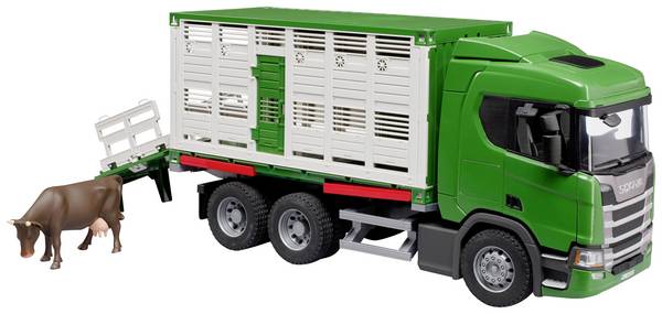 bruder  Scania Super 560R fourgonnette avec bétail modèle fini Modèle réduit de véhicule utilitaire