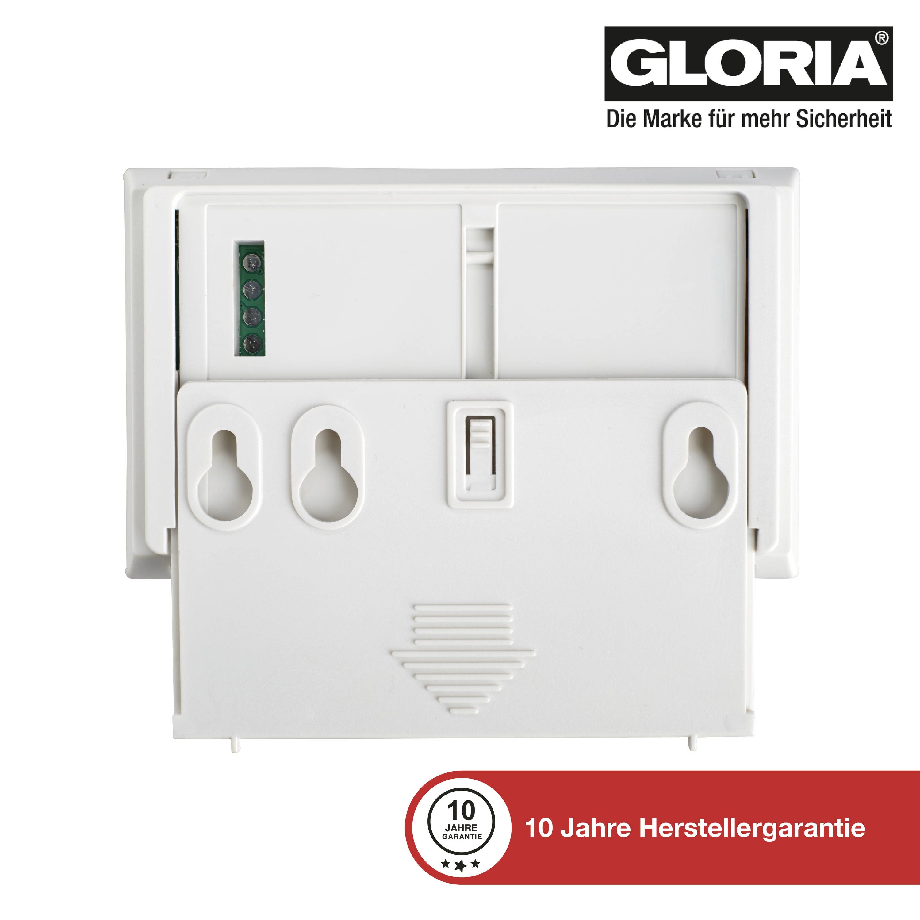 Support Gloria pour extincteur avec 10 ans de garantie constructeur, support en plastique blanc pour extincteur, adapté pour une fixation murale.