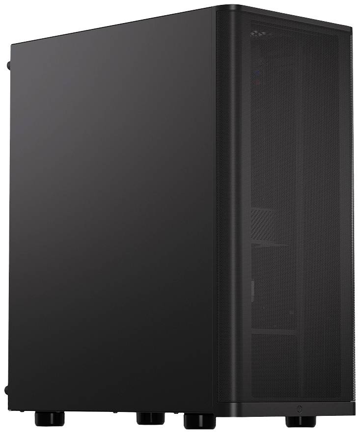Tour midi endorfy Ventum 200 Solid Boîtier PC noir 1 ventilateur pré-installé, filtre anti-poussière-0