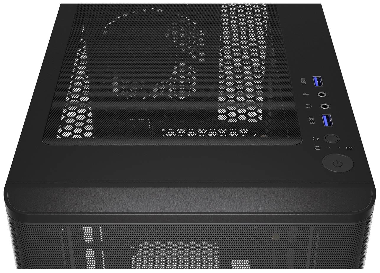 Tour midi endorfy Ventum 200 Solid Boîtier PC noir 1 ventilateur pré-installé, filtre anti-poussière-12