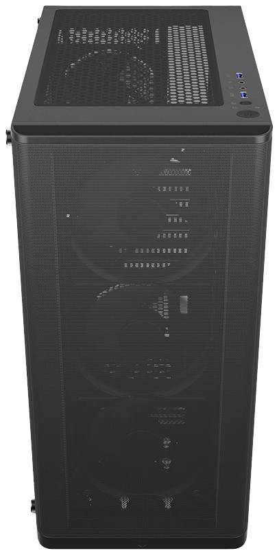 Tour midi endorfy Ventum 200 Air Boîtier PC noir 4 ventilateurs pré-installés, fenêtre latérale, filtre anti-poussière-15