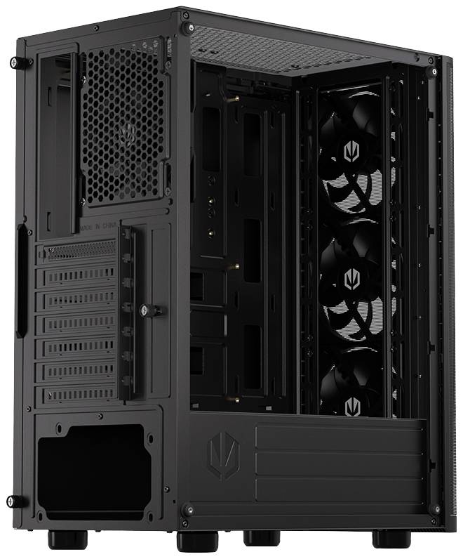 Tour midi endorfy Ventum 200 Air Boîtier PC noir 4 ventilateurs pré-installés, fenêtre latérale, filtre anti-poussière-16