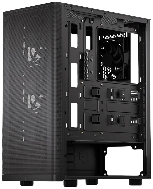 Tour midi endorfy Ventum 200 Air Boîtier PC noir 4 ventilateurs pré-installés, fenêtre latérale, filtre anti-poussière-18