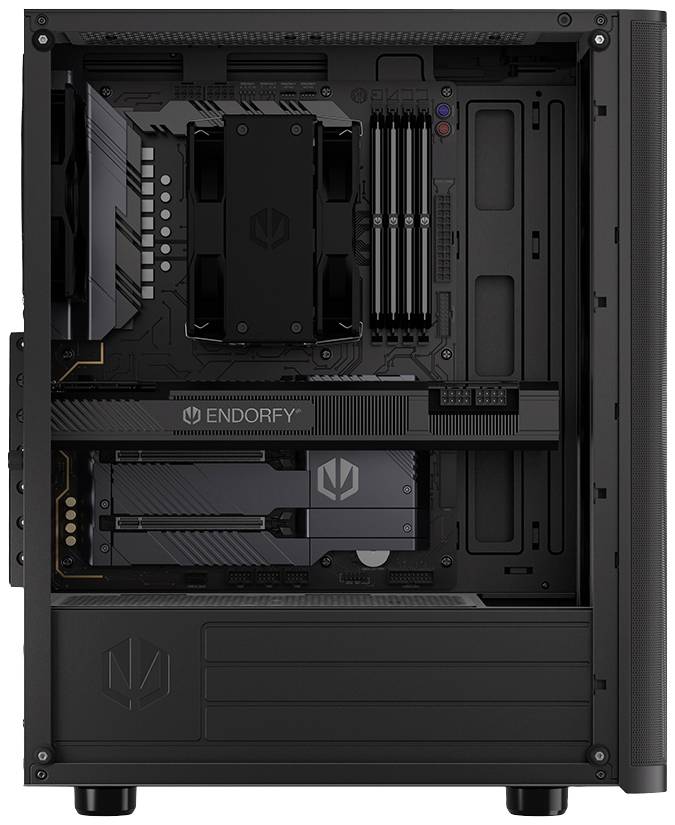 Tour midi endorfy Ventum 200 Air Boîtier PC noir 4 ventilateurs pré-installés, fenêtre latérale, filtre anti-poussière-22