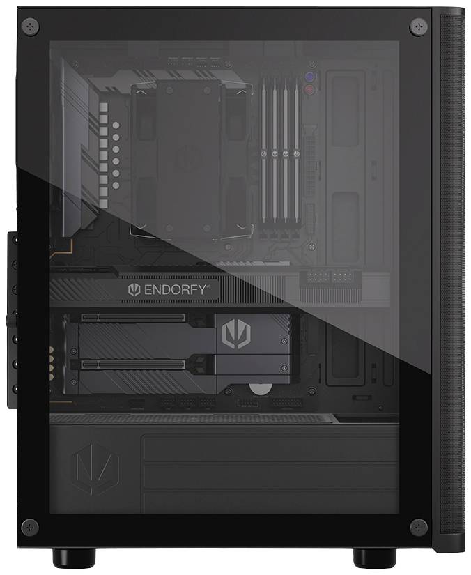 Tour midi endorfy Ventum 200 Air Boîtier PC noir 4 ventilateurs pré-installés, fenêtre latérale, filtre anti-poussière-23