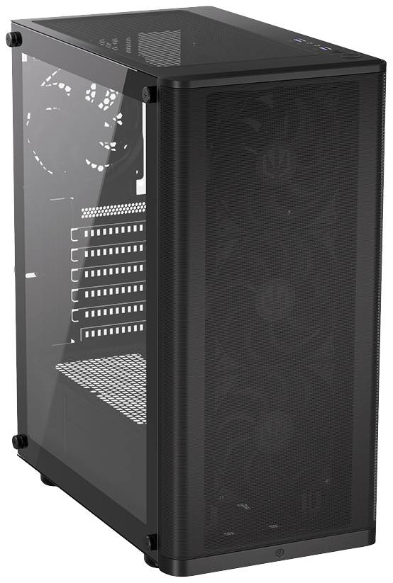 Tour midi endorfy Ventum 200 Air Boîtier PC noir 4 ventilateurs pré-installés, fenêtre latérale, filtre anti-poussière-24