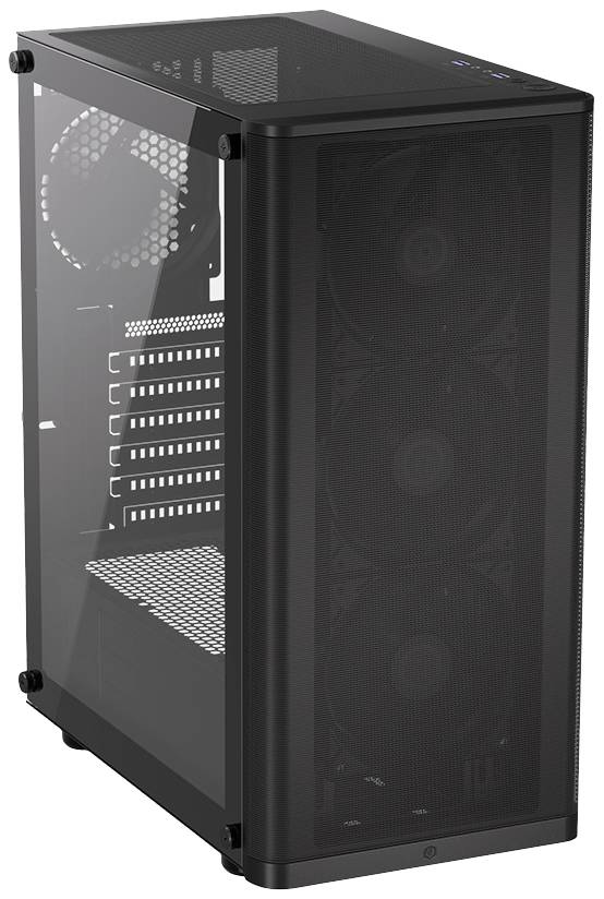 Tour midi endorfy Ventum 200 Air Boîtier PC noir 4 ventilateurs pré-installés, fenêtre latérale, filtre anti-poussière-25
