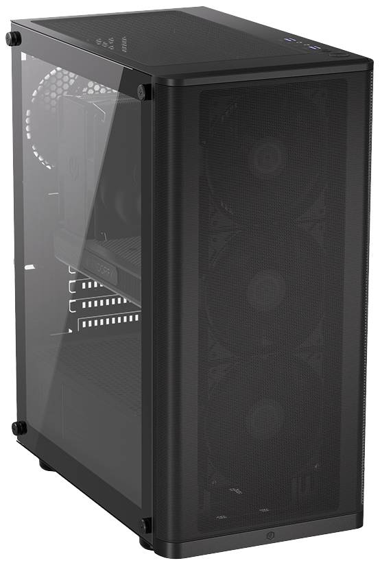 Tour midi endorfy Ventum 200 Air Boîtier PC noir 4 ventilateurs pré-installés, fenêtre latérale, filtre anti-poussière-26