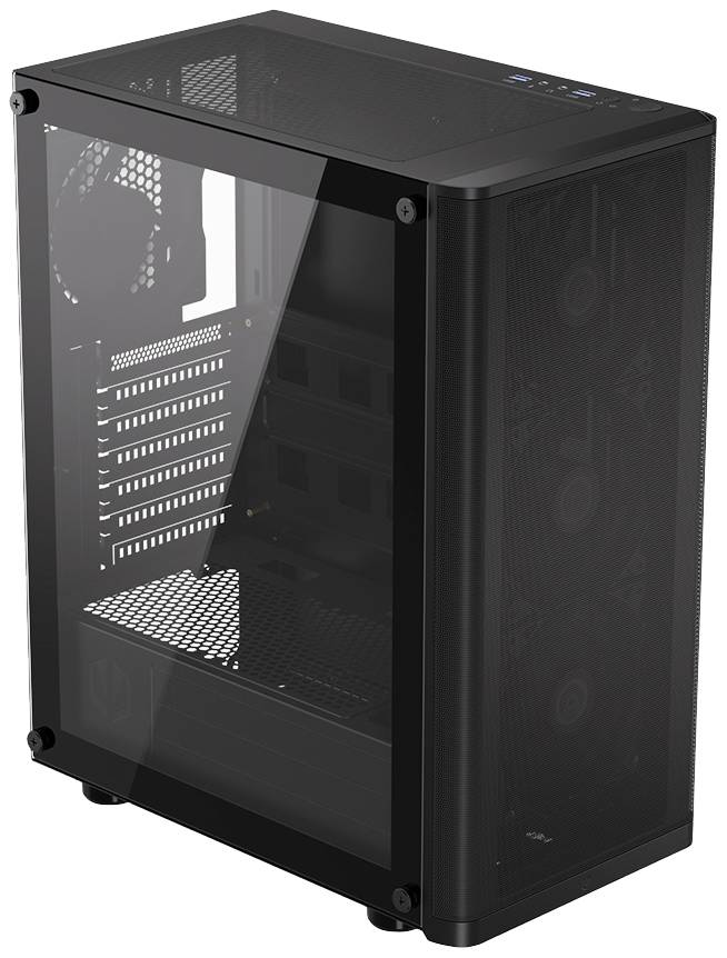 Tour midi endorfy Ventum 200 Air Boîtier PC noir 4 ventilateurs pré-installés, fenêtre latérale, filtre anti-poussière-28
