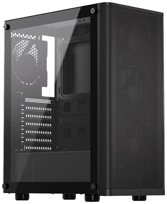 Tour midi endorfy Ventum 200 Air Boîtier PC noir 4 ventilateurs pré-installés, fenêtre latérale, filtre anti-poussière-31