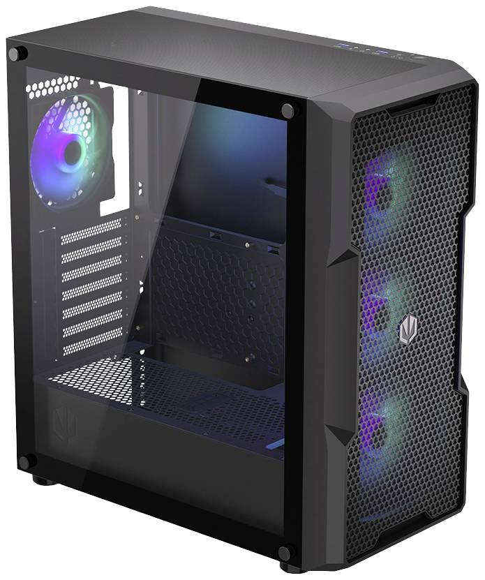 Tour midi endorfy Regnum 400 ARGB Boîtier PC noir 4 ventilateurs LED pré-installés, fenêtre latérale, filtre anti-poussi-6
