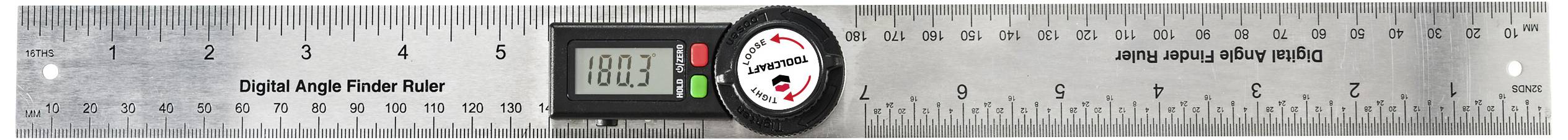 Rapporteur d'angle avec affichage numérique indiquant 10,83 degrés.