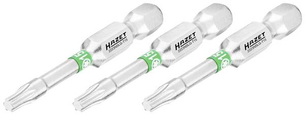 <br>  Hazet<br>  2223NSLG-T15/3<br>  2223NSLG-T15/3<br>  Embout TX<br>  Propulseur: 1/4" (6.3 mm)<br>  Sortie: TX<br>  TX 15<br>  50 mm<br>