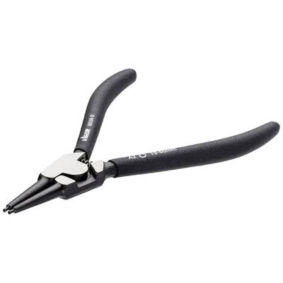 Pince coupante à poignée noire, adaptée pour des diamètres de tuyaux de 10-50 mm. Utilisée pour la pose de circlips.