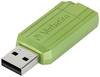Verbatim USB DRIVE 2.0 PINSTRIPE Clé USB 128 GB Eucalyptus, vert 49462 USB 2.0
