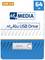 Clé USB 2.0 MyMedia Alu, capacité de 64 Go, clé USB argentée présentée sur un emballage bleu et blanc.