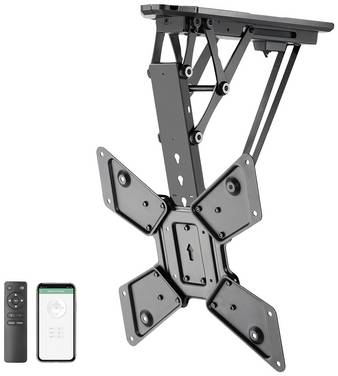 My Wall HL43ML Support TV pour plafond 58,4 cm (23") - 139,7 cm (55") commande par application, support de plafond, avec motorisation électrique, motorisé, inclinable, mobile avec télécommande