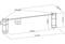 Support triangulaire à trois pieds pour surélévation de moniteur. Dimensions : 285 mm x 515 mm, hauteur 127 mm, bord inférieur situé à 119 mm du sol.