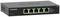 Commutateur réseau avec cinq ports Ethernet et voyants LED indiquant la vitesse de connexion et l'activité. Portant l'étiquette 'NETGEAR'.
