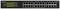 Un commutateur réseau NETGEAR GS724TP noir avec 24 ports Ethernet et des voyants LED pour l'alimentation et l'activité réseau.