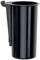 Un support de gobelet cylindrique noir en plastique avec clip de fixation, adapté pour un montage sur différentes surfaces.