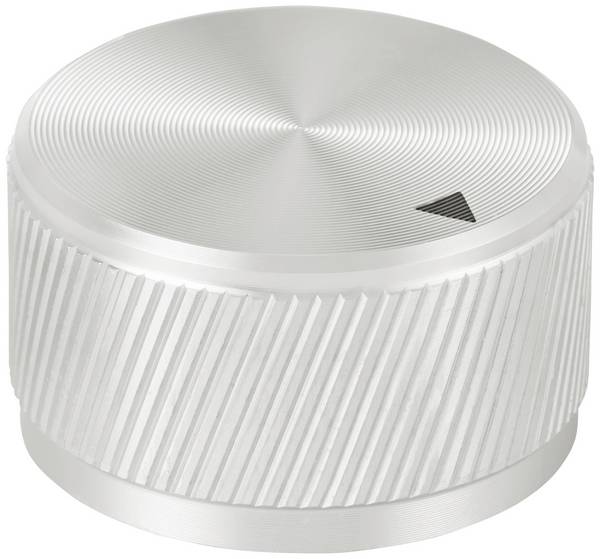 TRU COMPONENTS TC-11613820  Tête de bouton rotatif avec marquage argent (Ø x H) 30 mm x 17 mm aluminium 1 pc(s)
