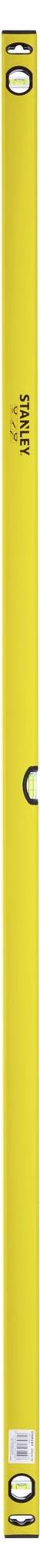 Règle jaune en gros plan ; unités de mesure marquées, avec échelle linéaire du haut vers le bas, commençant par 0 en haut.